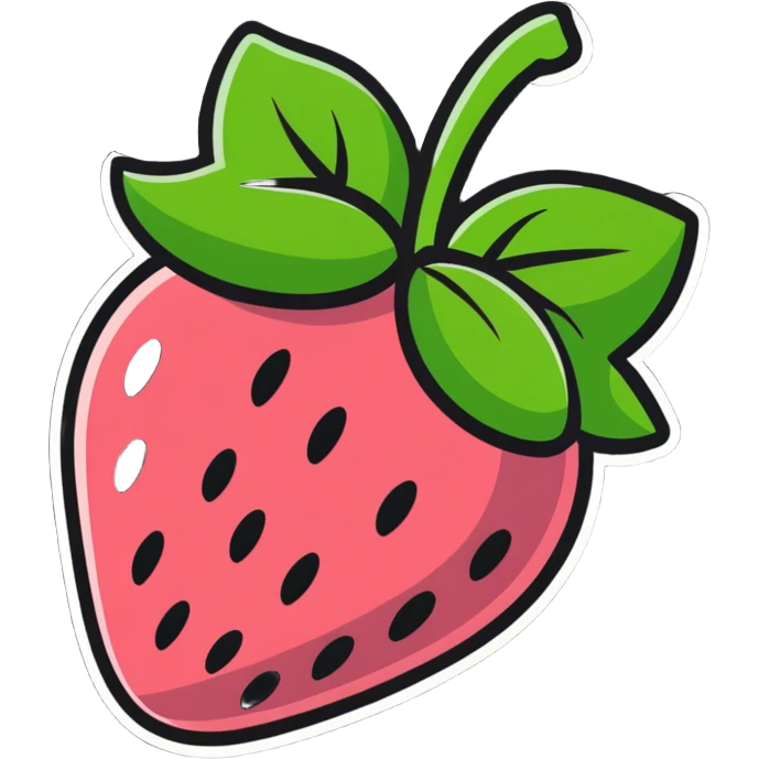 Pink strawberry  emoji