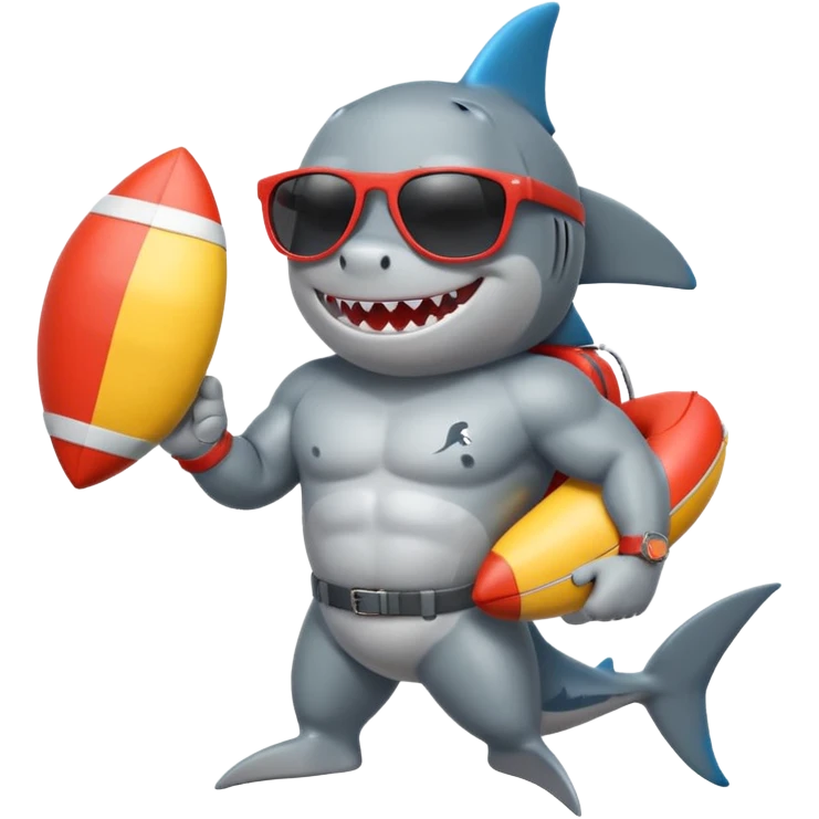 A shark that’s Lifeguard  emoji