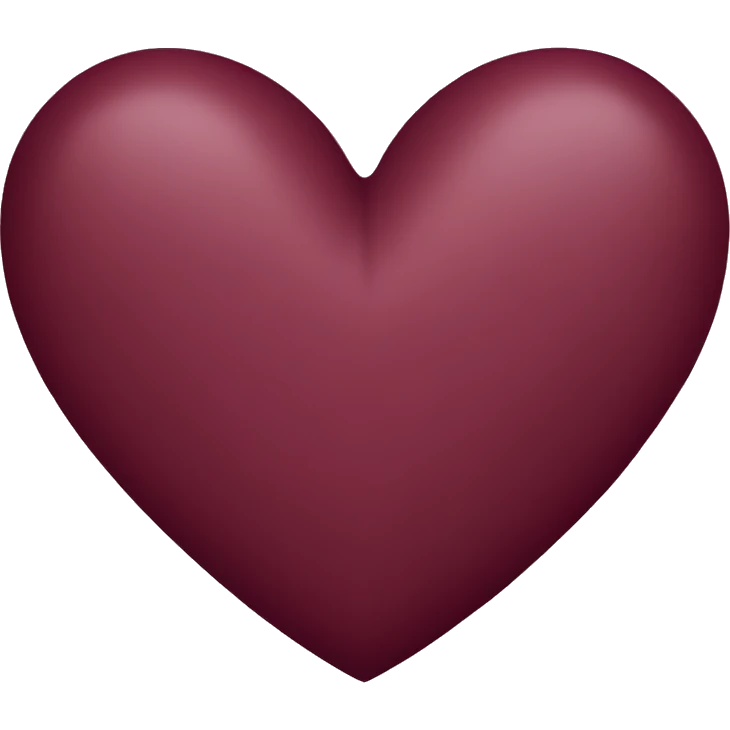 burgundy heart emoji