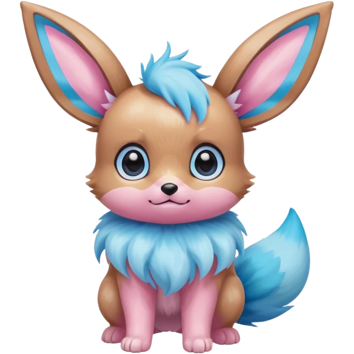 Kawaii Shiny Pastel Eevee Full Body emoji