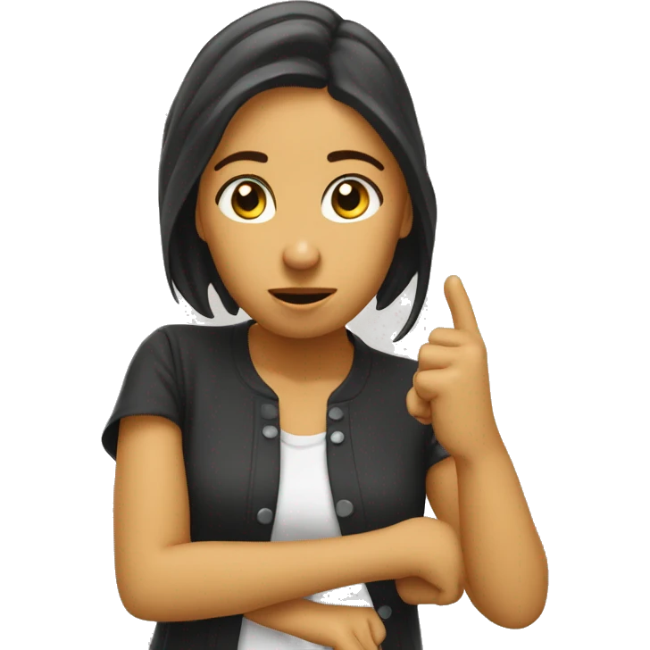 ragazza che fa la dab emoji