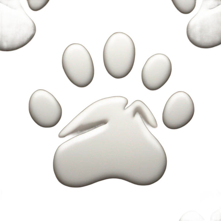 Paw print in photograph emoji