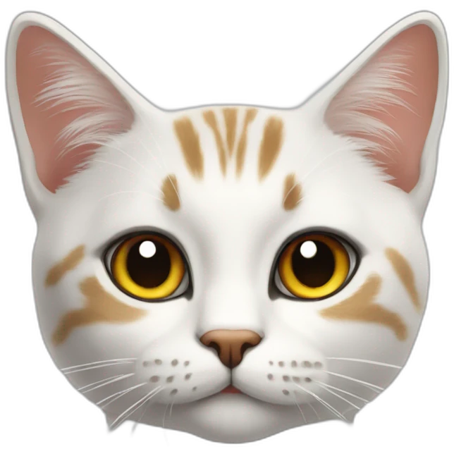 Kat zwart wit gevlekt emoji