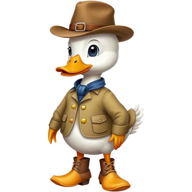 Pato con botas emoji