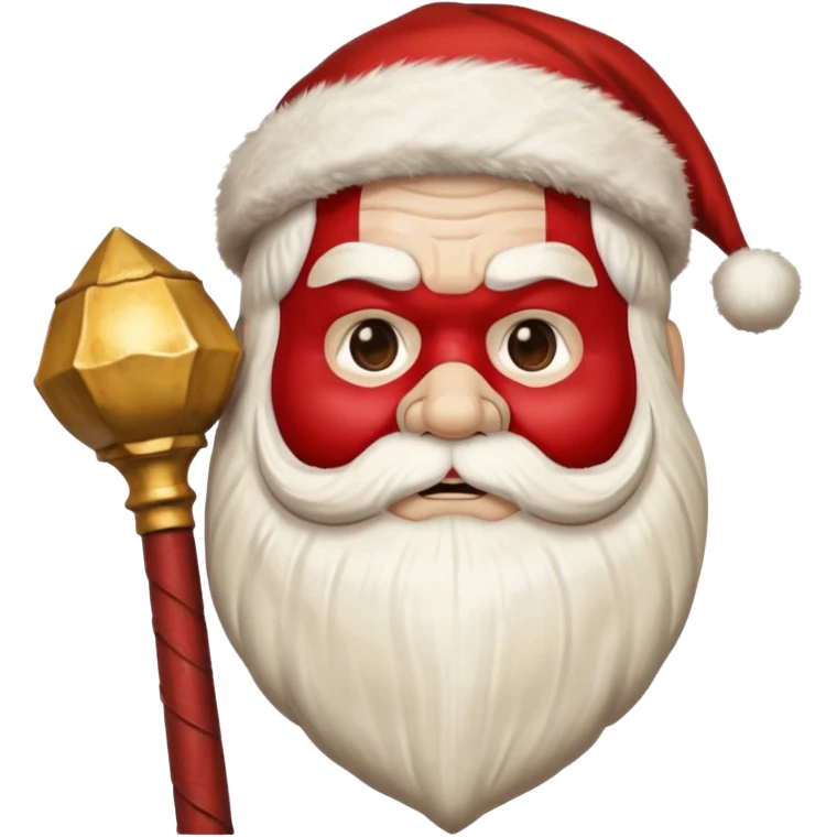 Santa in a mace mask emoji