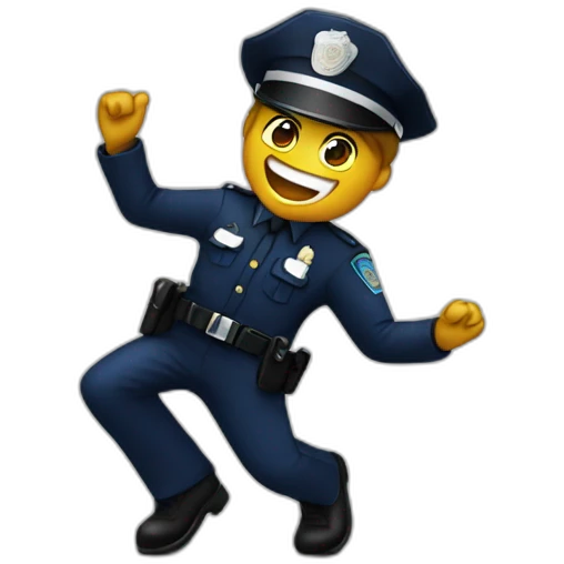 police dancing on a grave emoji