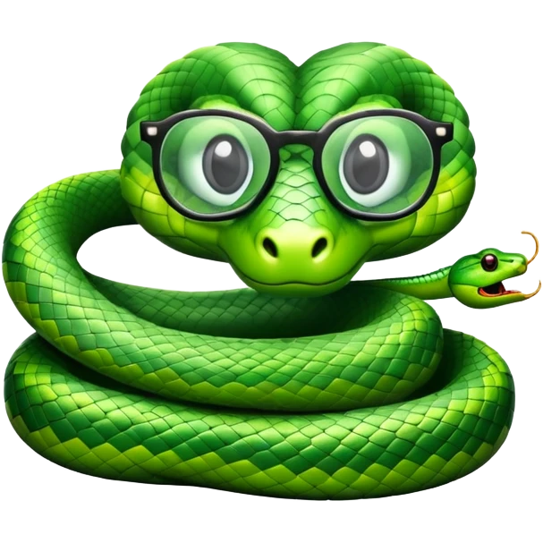 Snake with glasses  emoji