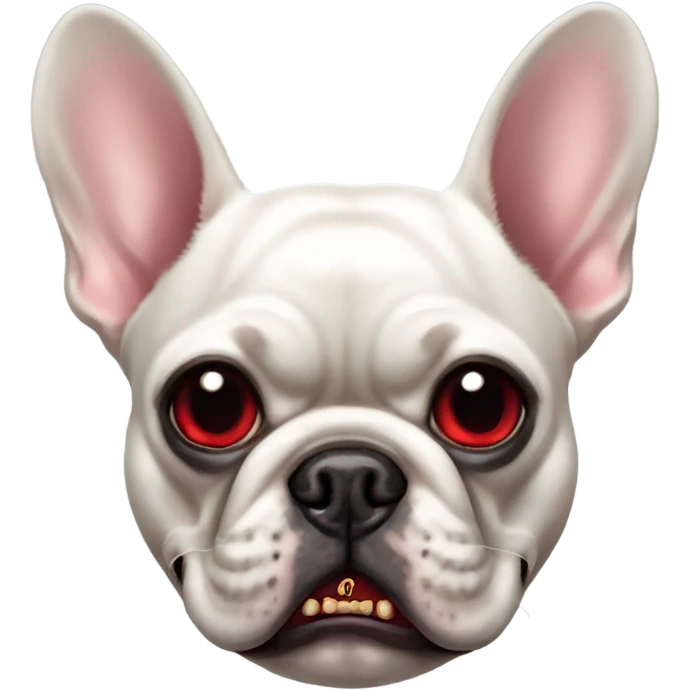 French Bulldog with Vampire Theeth emoji