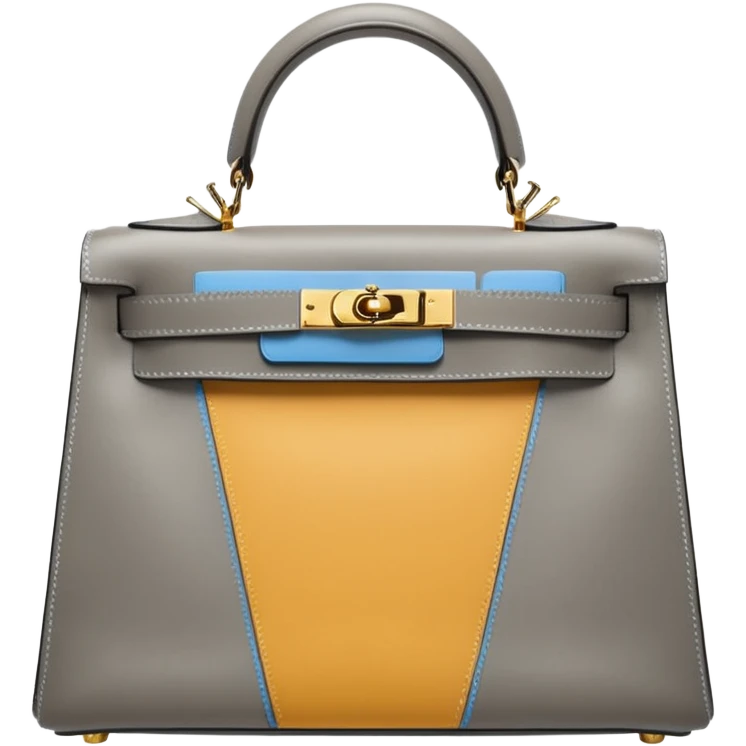 hermes kelly gray bag gold hardware emoji
