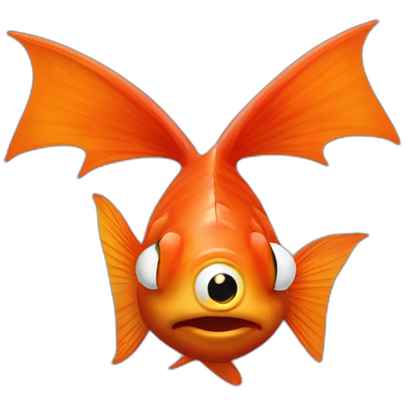 Poisson rouge sur dromadaire emoji