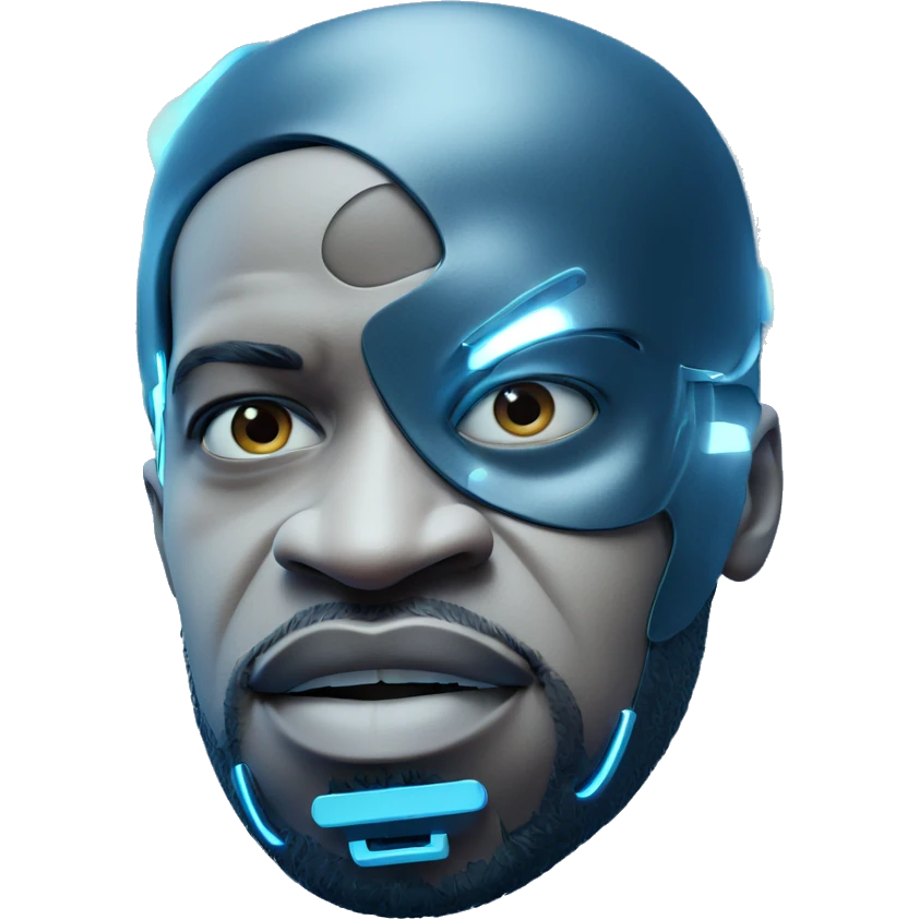 robotic boy with facial hair emoji