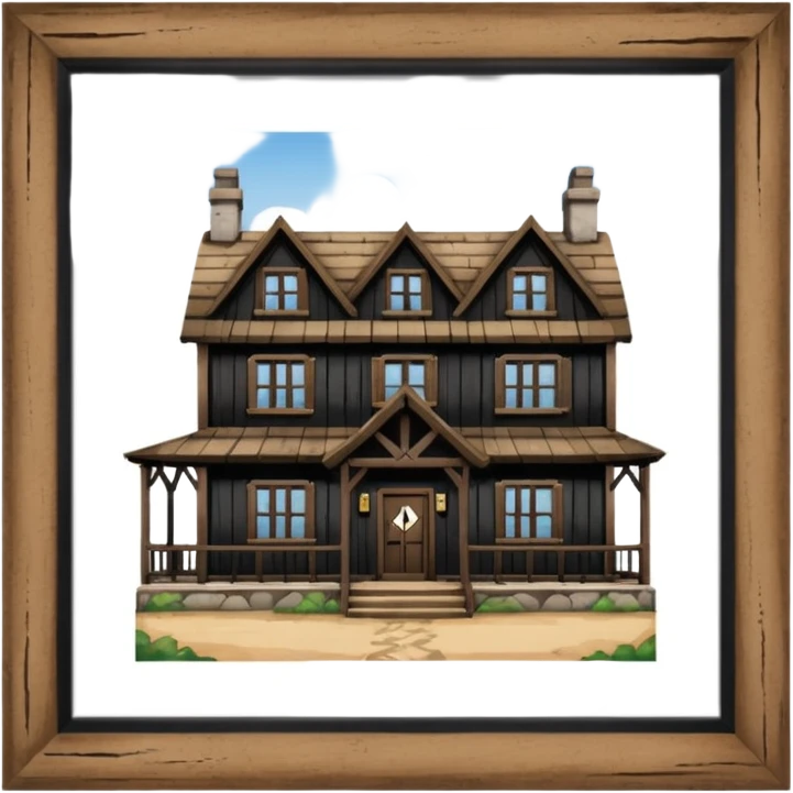 an inn with a big X on it emoji