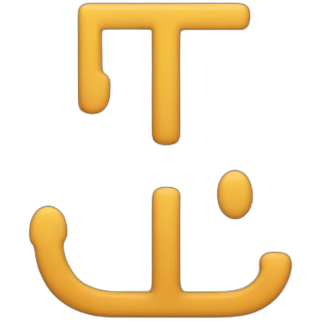 letters T, E and F all connected emoji