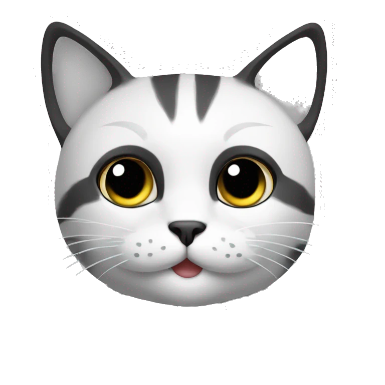 cat blanco y negro emoji