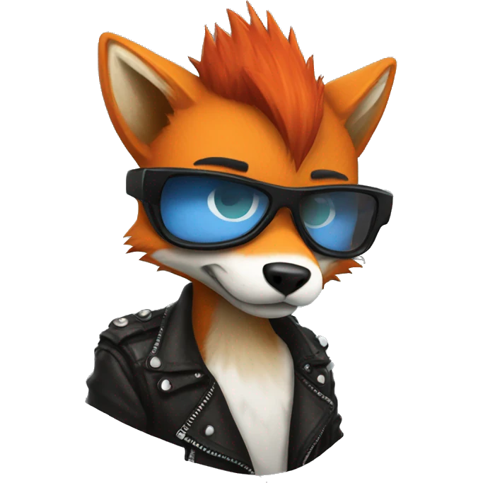 Punk rock fox  emoji