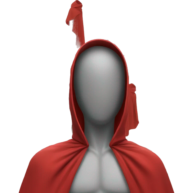 faceless mannequin red  cape emoji