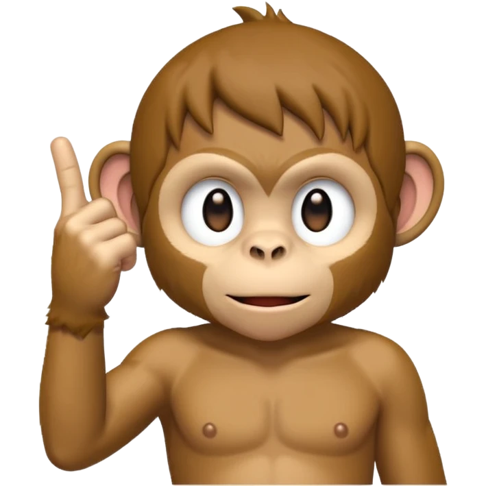 Monkey showing middle finger an saya fuck off in anime style emoji