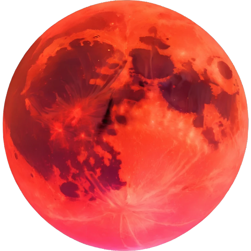 blood moon glowing red emoji