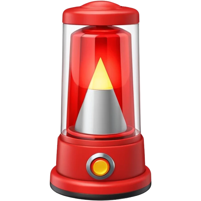 red rotating emergency beacon, glowing, no text emoji