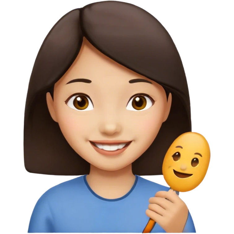 Asian girl lagree emoji