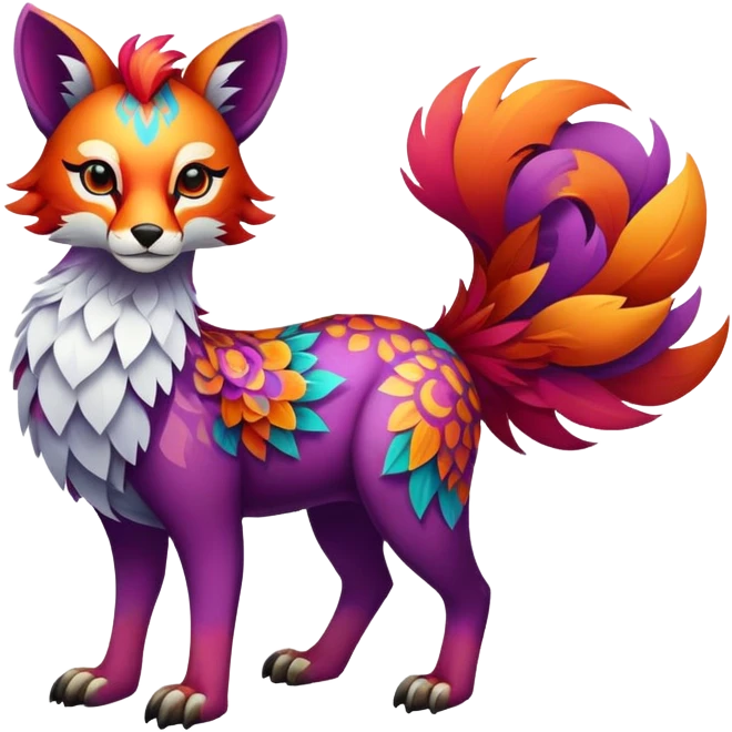 Multicolored exotic Falvie-Fionbri, full body emoji