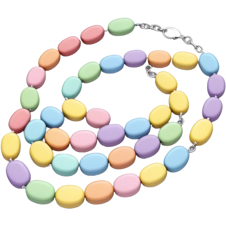 Pastel smarties Candy necklace emoji