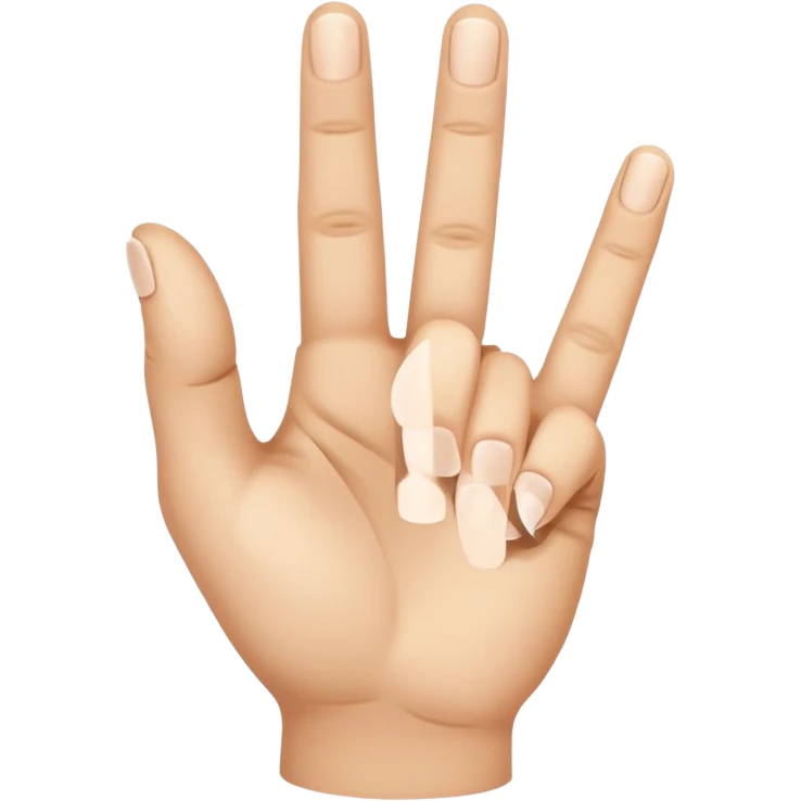 a closed hand with the index finger and middle finger pointing together emoji