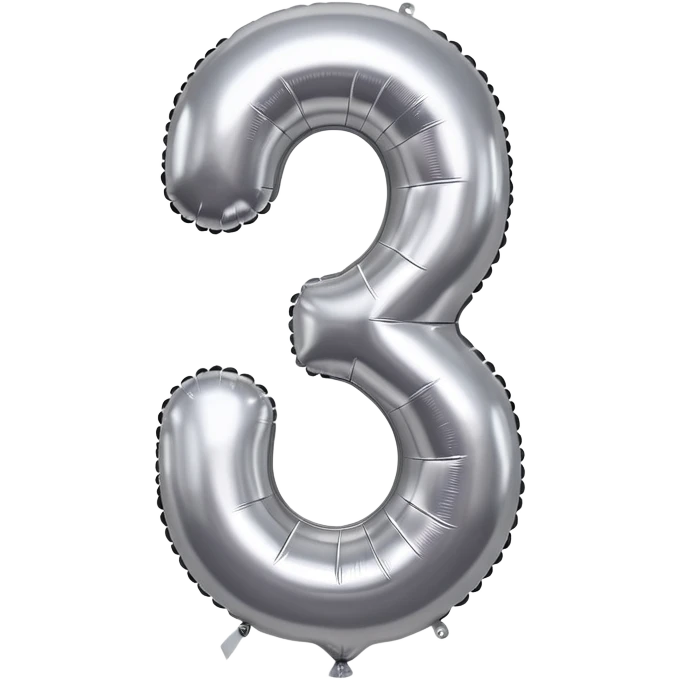 aluminum balloon shaped like 6 emoji