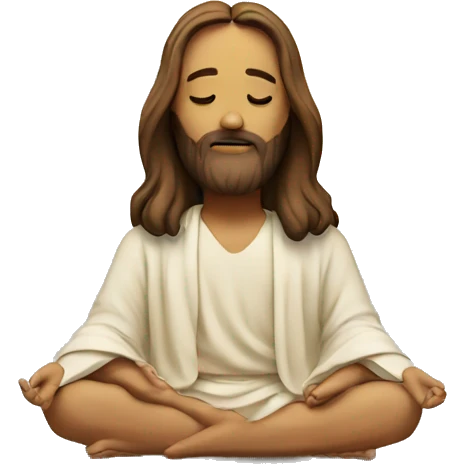 jesus meditating emoji