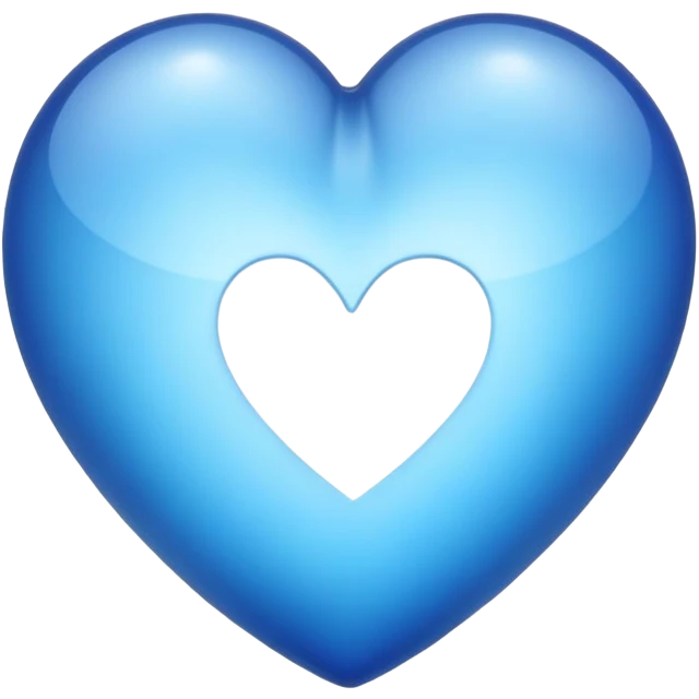 Corazón azul con moño blanco emoji
