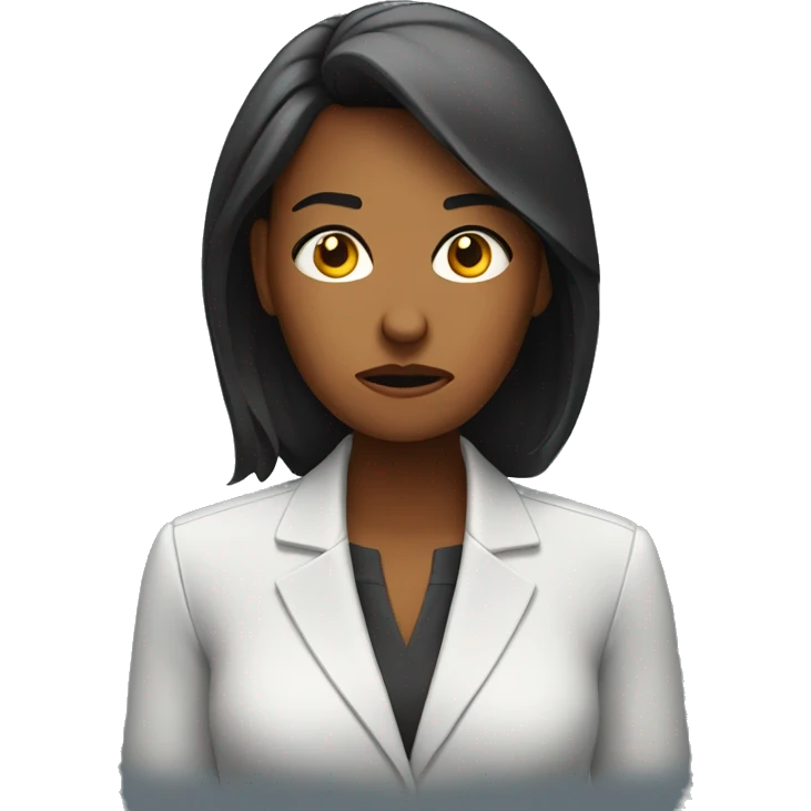 Frustrated business woman emoji