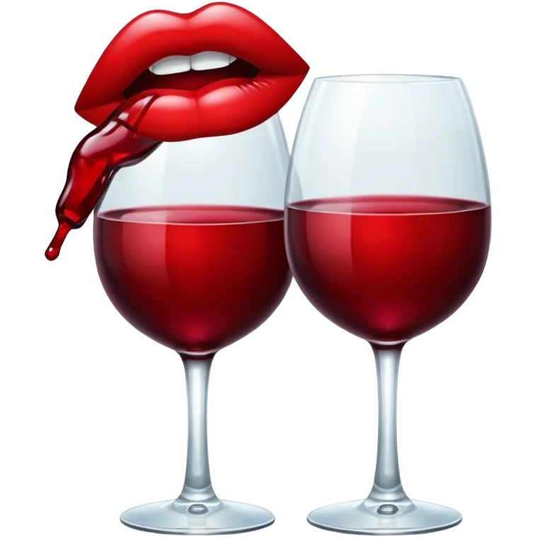 💋🍷 in red wine colour emoji