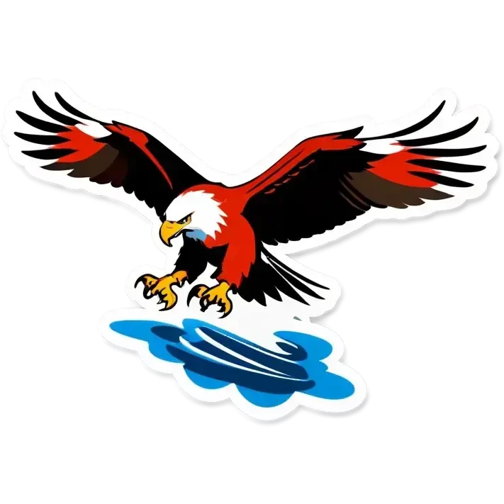 eagle with fish emoji