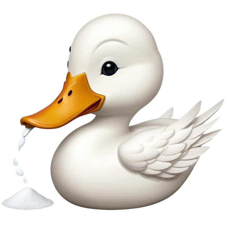 Duck snorting coke  emoji