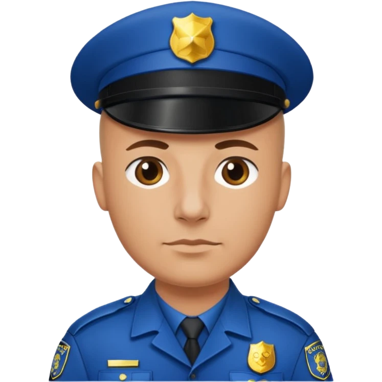 bald police emoji