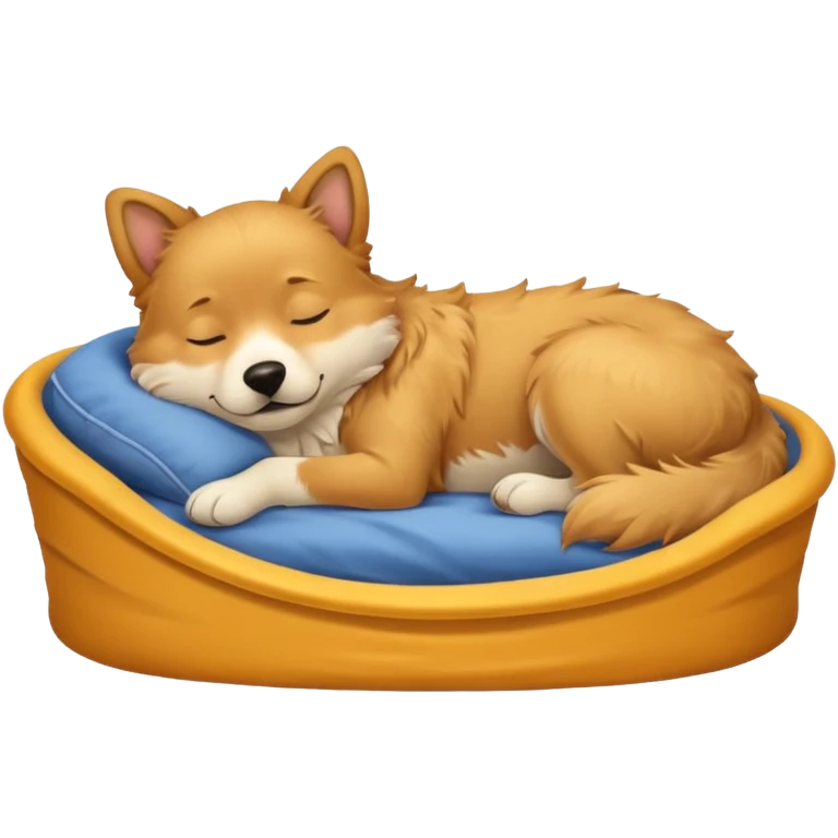 dog sleeping in a bed emoji