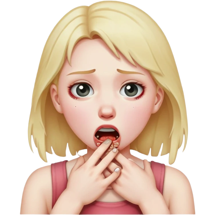 girl choking  emoji
