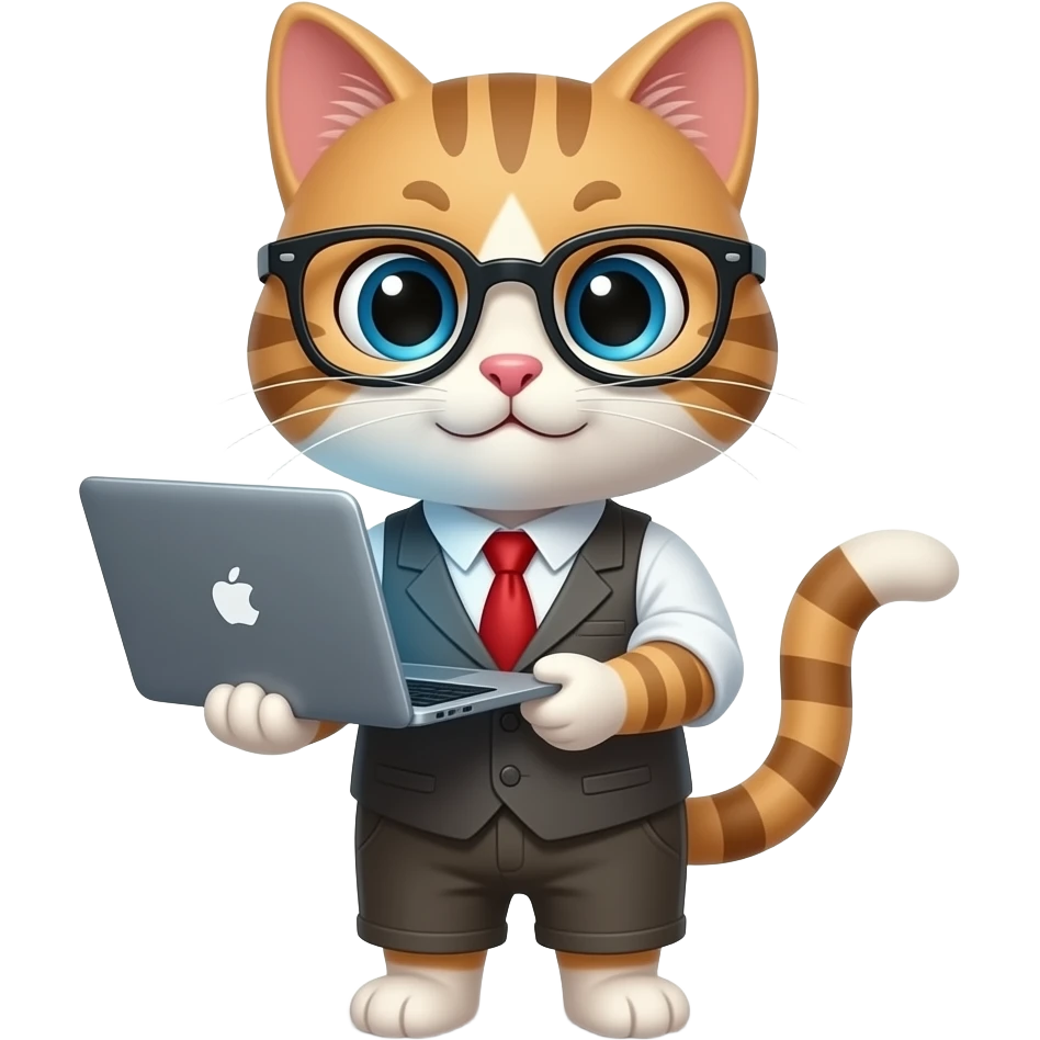 a computer science cat emoji