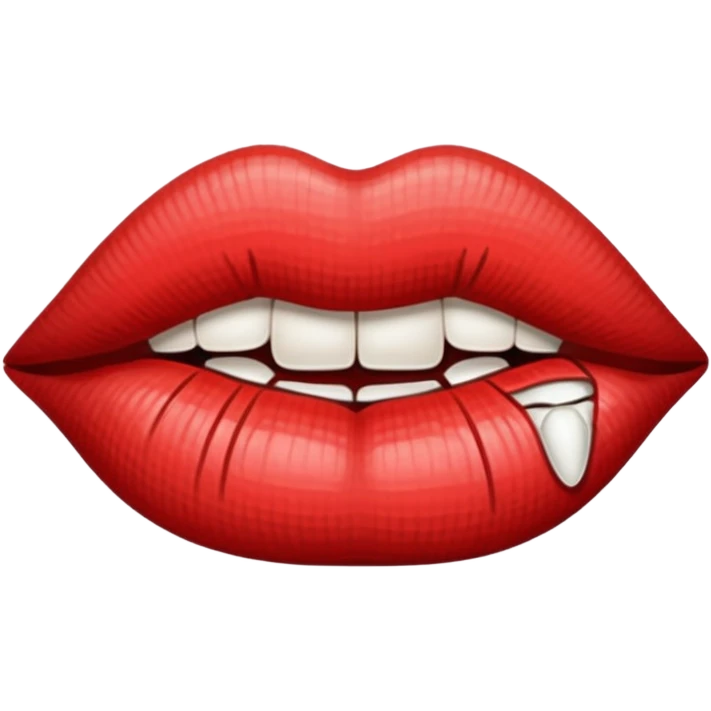 Lips stitched shut  emoji