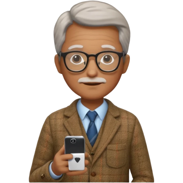 professor with phone emoji
