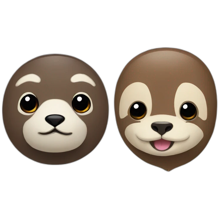 otter and sloth cute emoji