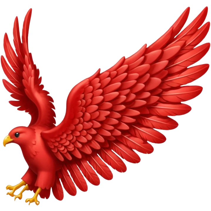 Red angel wing emoji