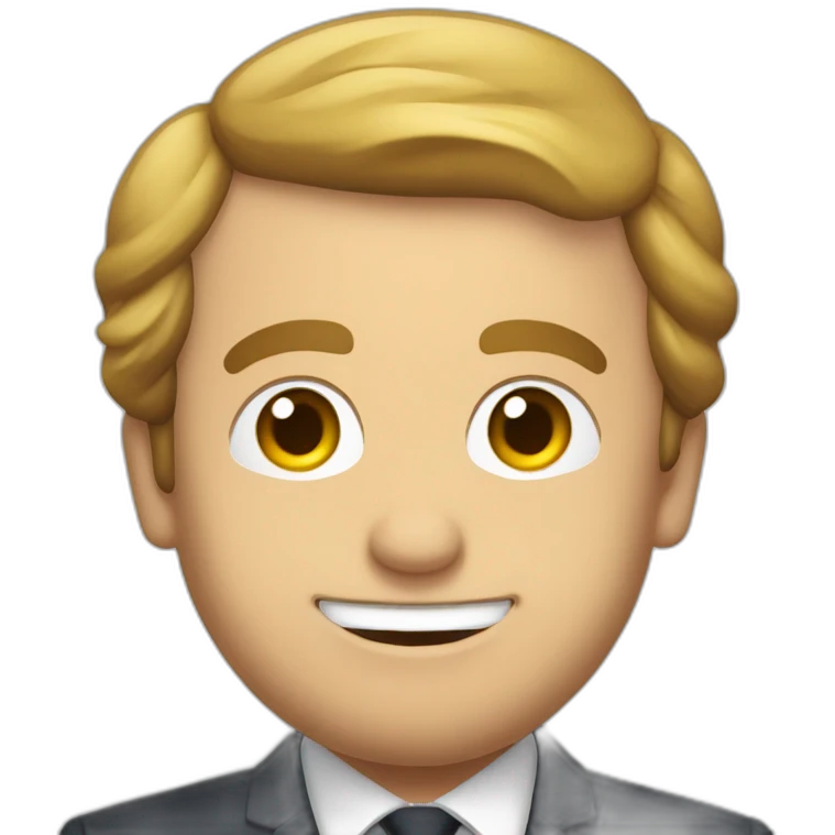 Macron qui boit une bierre emoji