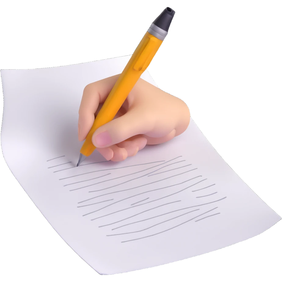 A hand furiously scribbling on a piece of paper with a pen or pencil. The paper is messy with random lines and doodles emoji