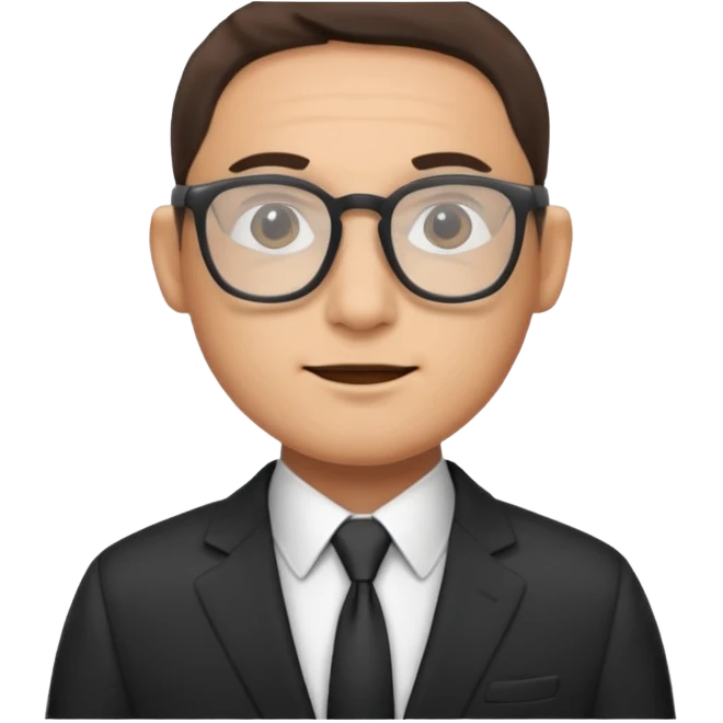 Person in suits wearing glasses emoji