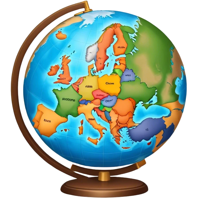 a globe with europe in the center emoji