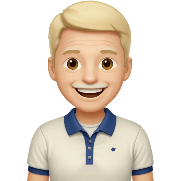 Profesor de tenis riendose emoji