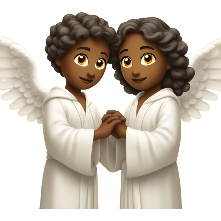 two angels in painting emoji