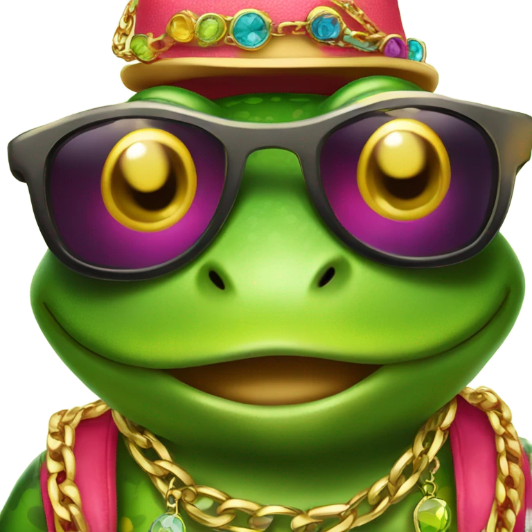 Pimp frog emoji