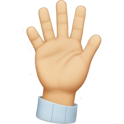 Middle fingers made into heart shape emoji